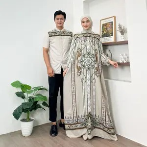 Humaira set sarimbit couple series lebaran bahan rayon twill digital printing motif mewah dan elegan