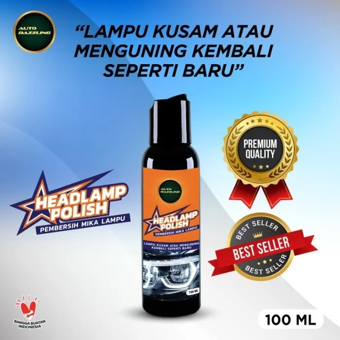 New stok - Auto Dazzling Headlamp Cleaner Pembersih Kaca Lampu Depan Mobil Kuning