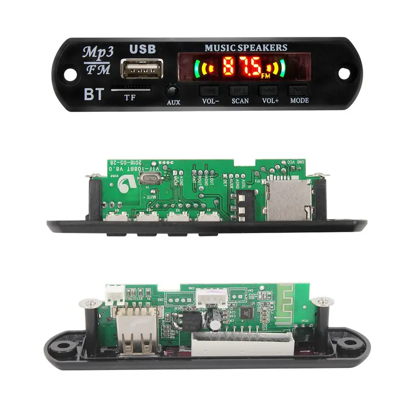 Kit Modul Mp3 Bluetooth Vire Terbaru V8.6 12V AUX FM dengan Fitur Radio FM dan Teknologi Suara Stereo Kelas Tinggi untuk Mendengarkan Lagu dan Siaran Radio Lokal Secara Wireles 2