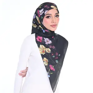 LESTARI IN BLACK THE AISAR SERIES BAWAL COTTON VOILE BY SHAWLPUBLIKA