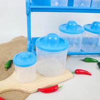 Gambar Rak Tempat Bumbu Susun Plastik 7 Tabung Warna Random - MN - DENGAN SENDOK (PASTELA) dari manolistore Kota Surabaya 5 Tokopedia