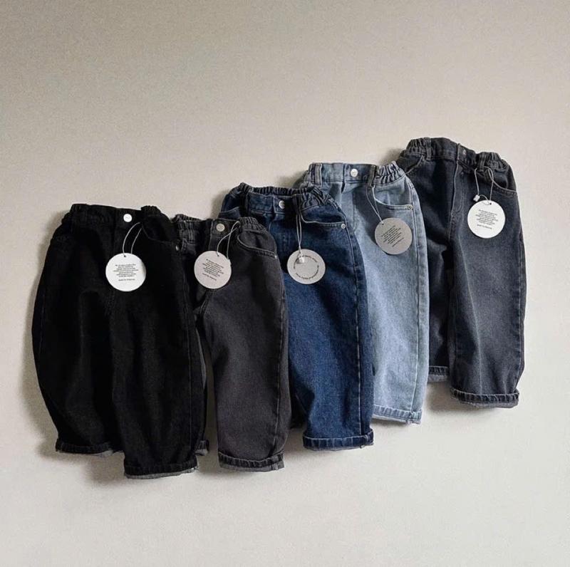 Quần jean dài cho bé trai và bé gái quần jean kiểu dáng unisex cho bé từ 7-25kg_D41