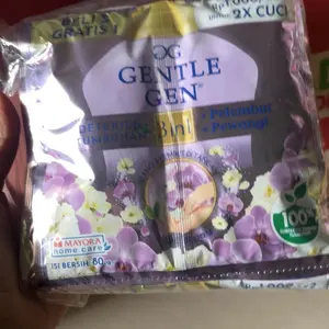 GentleGen Deterjen Tumbuhan double Sachet 80ml (Deterjen Tumbuhan Pelembut +pewangi  twin pack) ingat ya yg berhadiah sesuai FOTO