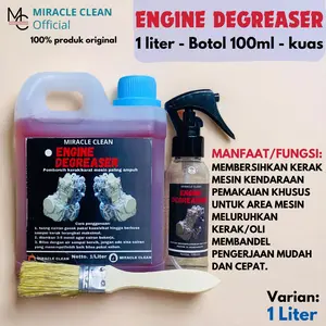 Miracle Clean Engine Degreaser Cairan Pembersih Kerak jamur Oli Karat Pada Krengkes Mesin Kendaraan Motor Mobil Ukuran 1 Liter