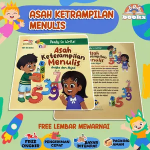 Buku Asah Ketrampilan Menulis untuk Anak TK PAUD belajar menulis angka dan abjad jadi lebih mudah