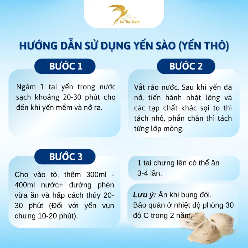 [CFV-DTT] Yến Thô Bể Nhỏ (Kèm Táo Đỏ, Đường Phèn, Nhíp) - Yến sào Đỗ Thị Toán Food 4