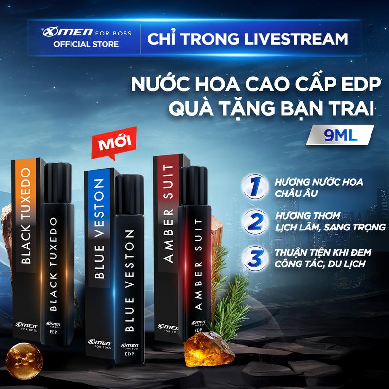 [MỚI RA MẮT] Nước Hoa Nam Cao Cấp EDP XMen for Boss 9ml - Hương Thơm Thanh Mát Phóng Khoáng Lịch Lãm-Quà Tặng Bạn Trai