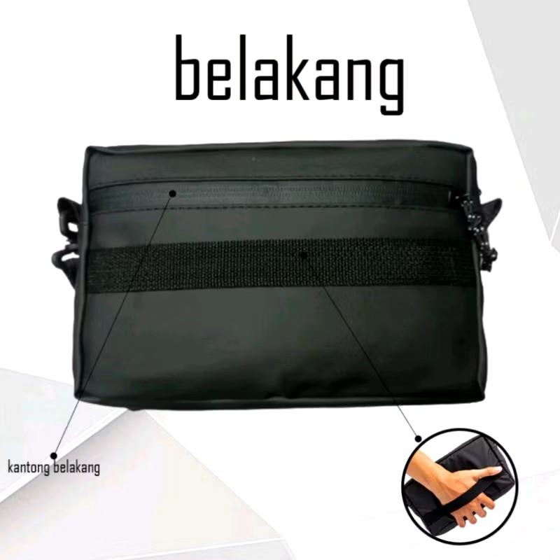 Tas Handbag Pria Multifungsi Clutch Bag Waterproof Anti Air Tas Selempang Pria Warna Hitam 4