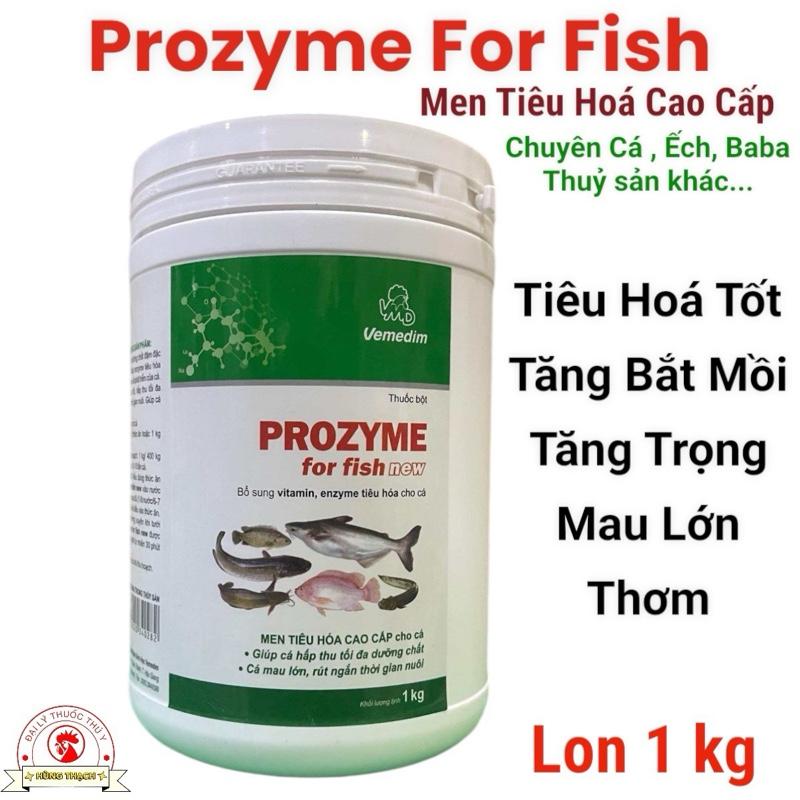 Prozyme For fish new lon 1 kg (VMD) bột trộn ăn men tiêu hoá cho tôm cá, cá kiểng, cá koi, baba, ếch