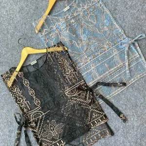 VEST BROKAT PREMIUM TALI SAMPING ROMPI BROKAT KONDANGAN OUTER WANITA Panjang outer lebaran
