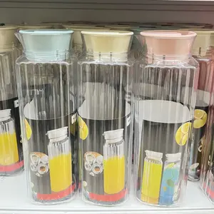 BOTOL MINUM KULKAS PLASTIK TEBAL 1200ML/BOTOL MINYAK GORENG /WATER JUG PLASTIK SERBAGUNA TEBAL