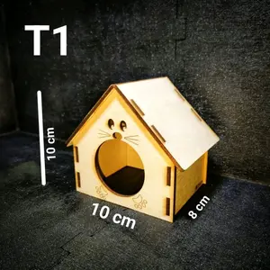 T1 Rumah hamster lucu 10*10*10cm