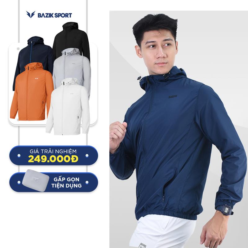 Áo Khoác Gió 1 Lớp Bazik Bion TechDry Thể Thao Siêu Nhẹ Thoải Mái Vận Động