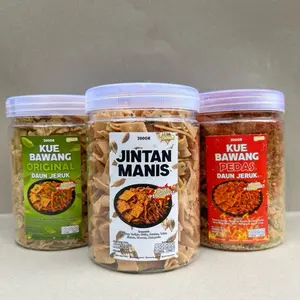 AMANG PASTEL - BUNDLING 3 VARIAN(KUE BAWANG DAUN JERUK DAN KUE BAWANG PEDAS DAUN JERUK,JINTAN MANIS)3 toples promo