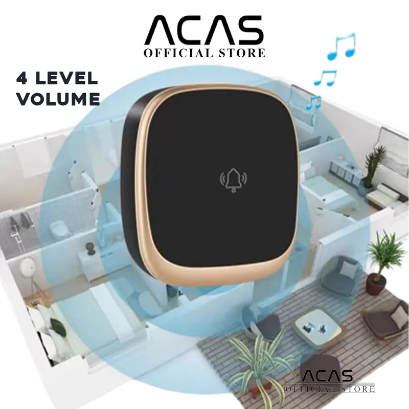 ACAS - B209 Doorbell 1 Receiver Bell Pintu Rumah Tahan Anti Air Tanpa Kabel Bel Kantor Door Bell Waterproof Wireless 1 Receiver 4