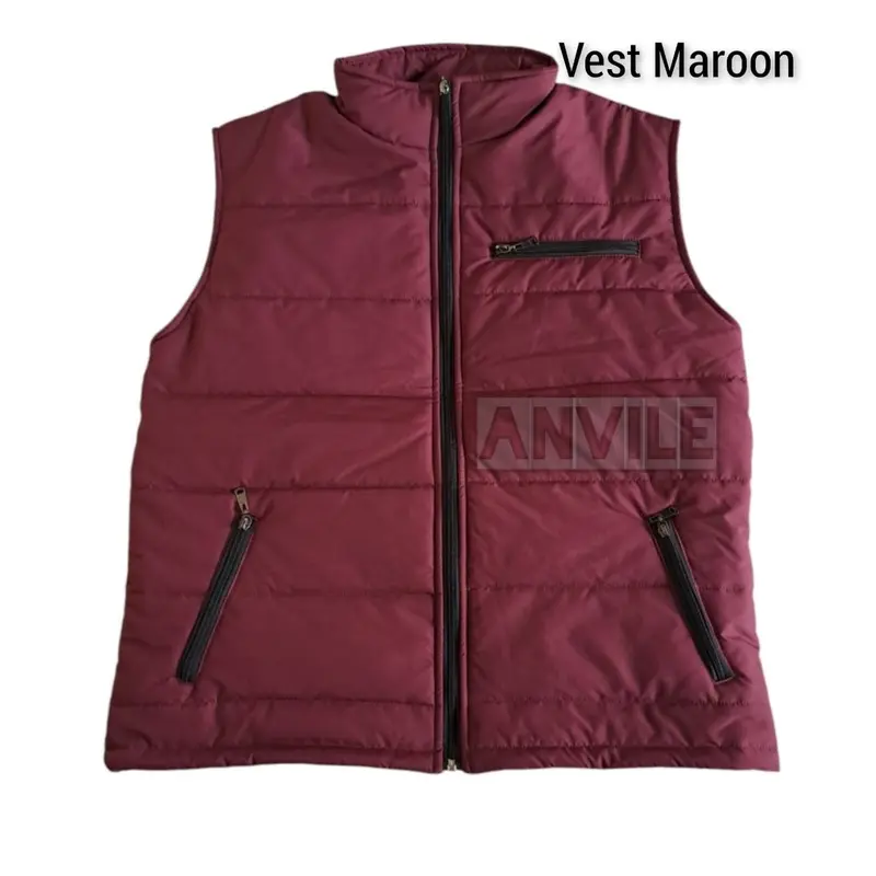 Rompi Jumbo Pria Wanita Casual Vest Bigsize Puffer Taslan Jaket Polos Besar Orange XXL XXXL XXXXL 7