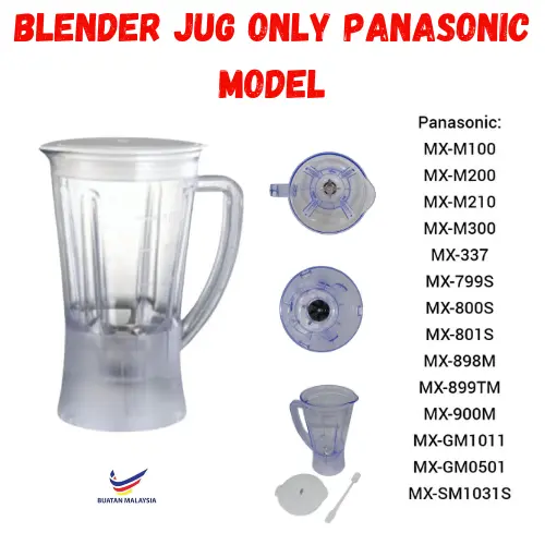 Blender Jug Jug Pengisar Panasonic (MX-101), 1L, Jenis Kunci SUITABLE FOR PANASONIC Machine
