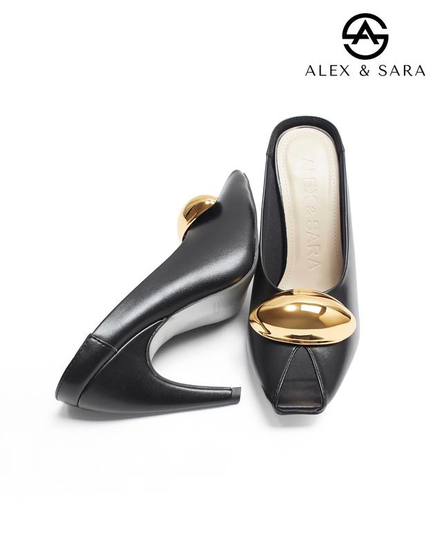 LT76- Guốc Sục Khóa Vàng Thời Trang Thiết Kế Độc Đáo Alex Sara