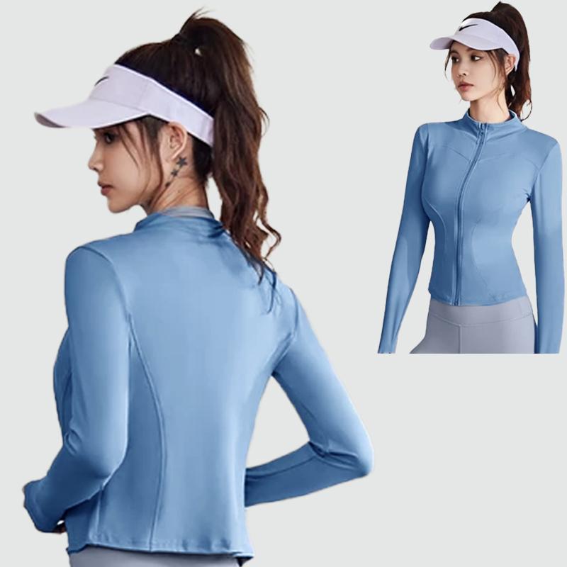 Jaket Olahraga Wanita Jaket Anti Uv Jaket Jogging Wanita Jaket olahraga pelangsing gaya manis untuk gadis montok 3