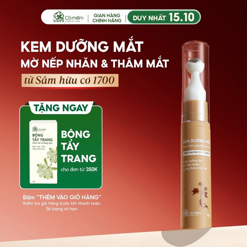 Kem Mắt Sâm 1700 Giảm Thâm Mắt Bọng Mắt Và Nếp Nhăn Cỏ Mềm 10g