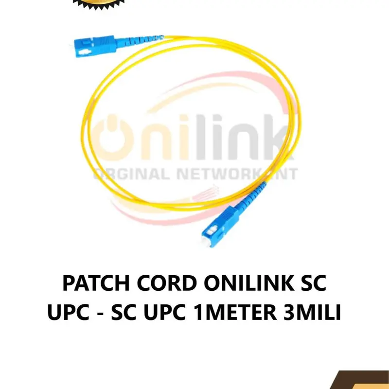 KABEL PATCH CORD ONILINK SC UPC - SC UPC 1METER 3MILI KUNING 0