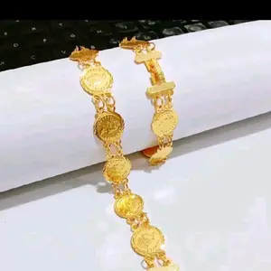 Gelang Tangan Wanita Motif Koin Gold Anti Karat dan Anti Luntur - Model Bracelets