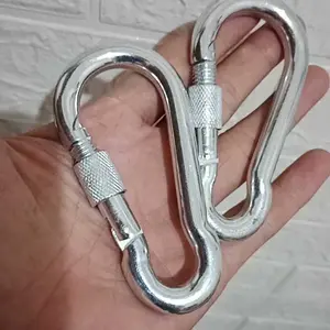 Karabiner Nut Besi Baja Kuat Ukuran 10cm 8cm 6cm / POWERTEC CARABINER