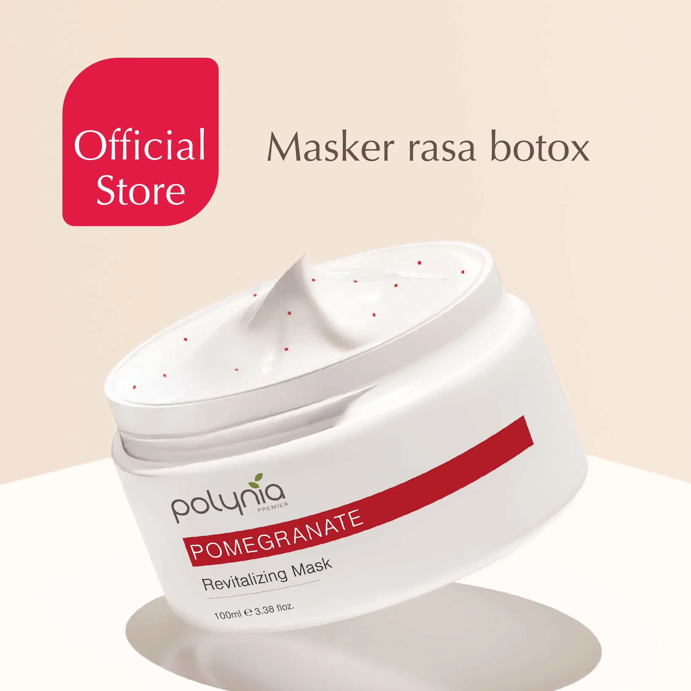 [HADIAH GRATIS] POLYNIA | Pomegranate Revitalizing Mask 100ml | Masker Wajah Anti Aging | Pudarkan Kerutan | Samarkan Flek Hitam
