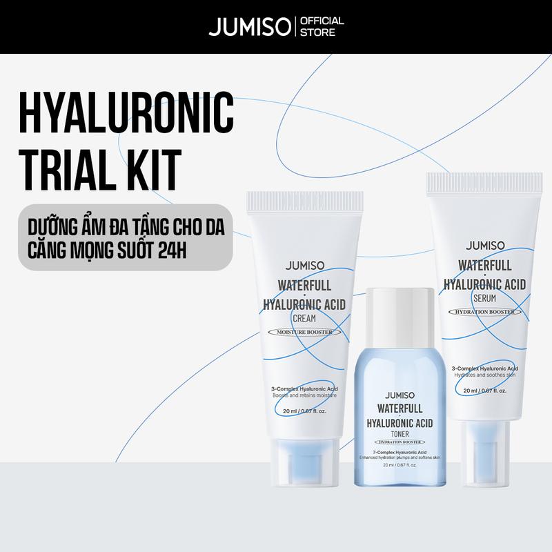 Bộ ba sản phẩm dưỡng ẩm và phục hồi da Hyaluronic Trial Kit ( Toner Hyaluronic 20ml + Serum Hyaluronic 20ml + Cream Hyaluronic 20ml)