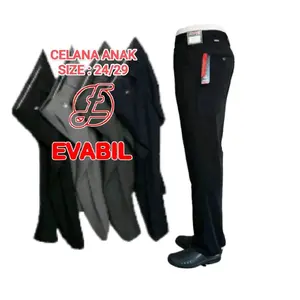 Celana Formal Anak Laki-laki umur 6-18 Tahun Slimfit Bahan Woll Tebal HITAM ABU Cocok untuk SEKOLAH PESTA FORMAL Casual Pinggang Fashion