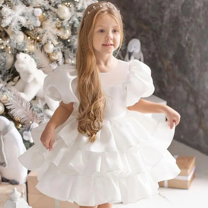 5320 Summer Children's Casual Princess Dress Mesh Children Clothing Kids Cake Dress