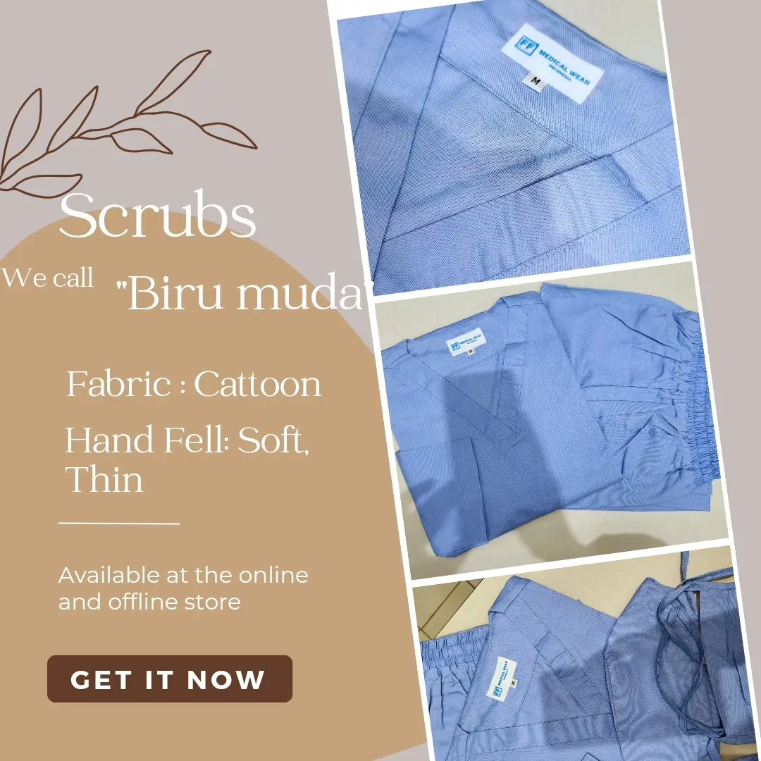 Scrub Cotton Fabric (Baju OK Bahan Katun) Warna Biru Muda, Our New Product