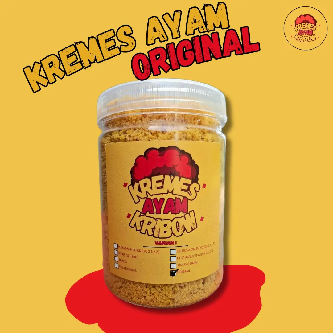 KREMES AYAM RASA ORIGINAL 250gr - KREMESAN AYAM KALDU AYAM ASLI KRIBOW
