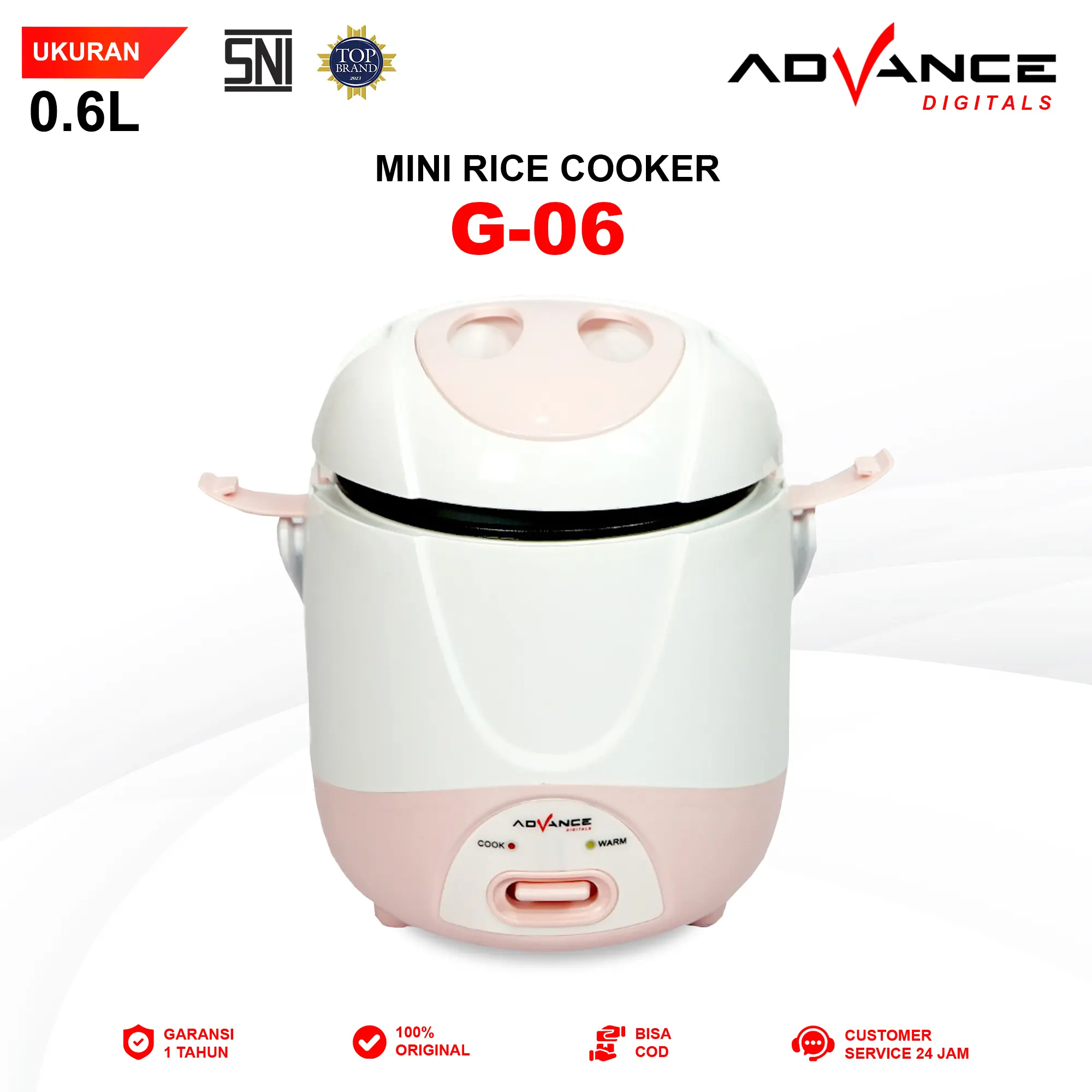 【COD】G-06 Rice Cooker Elektrik Penanak Nasi Multifungsi 0.6 L Garansi Resmi 1 Tahun Bisa COD Magic com listrik