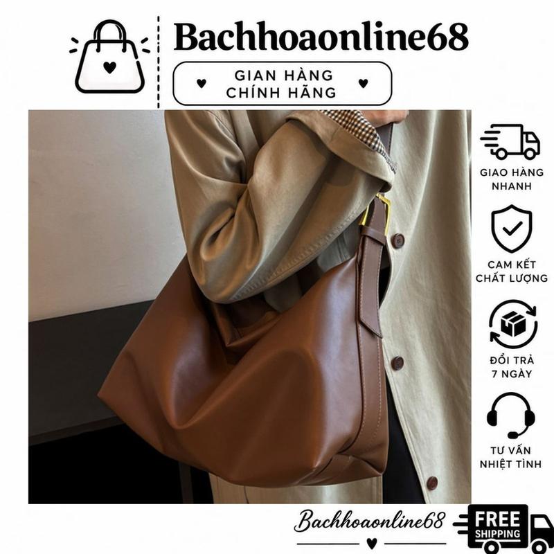 Túi tote da size to túi đeo chéo đeo vai nữ da nhăn đa năng BH 723