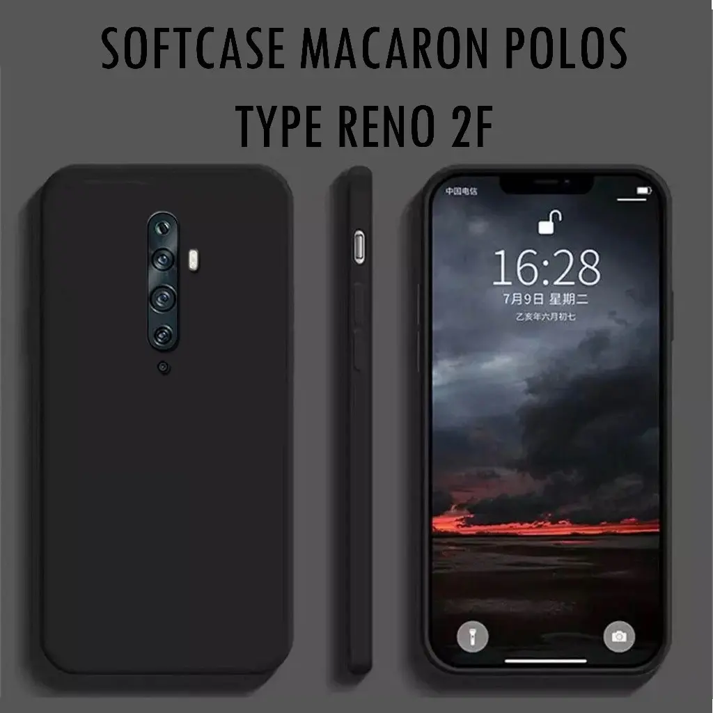 Softcase Macaron Polos Camera Protect For OPP* RENO 2F Silikon - Pelindung Handphone