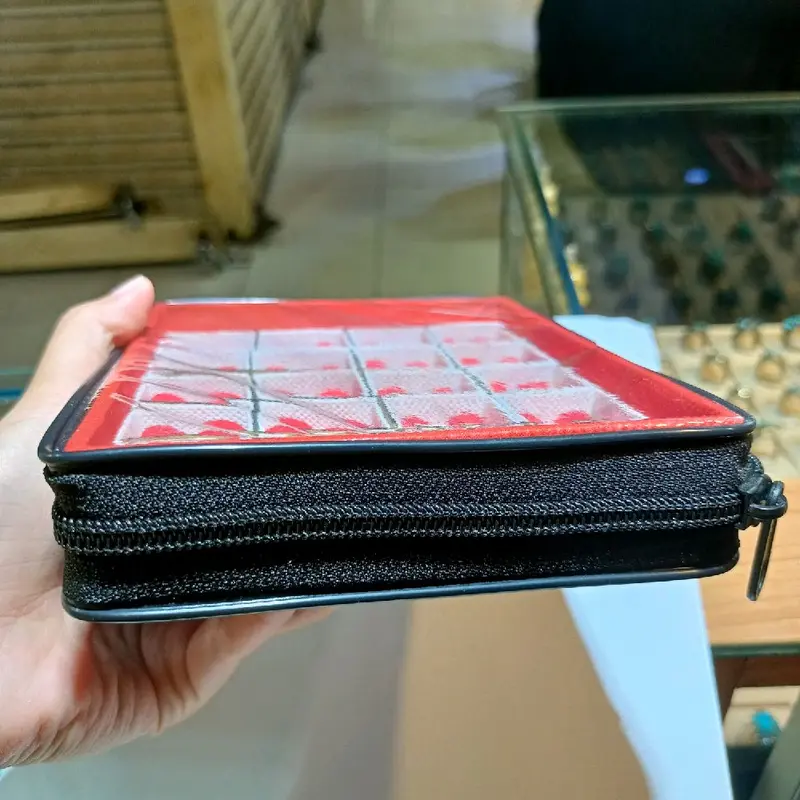 Kotak Cincin Sekat dengan Penutup Plastik Resleting High Quality Model 20 Penyimpanan 3