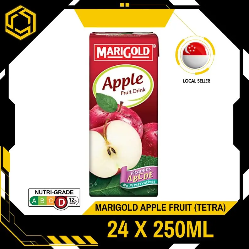 MARIGOLD Fruit Drink Apple 250ML X 24 (TETRA)