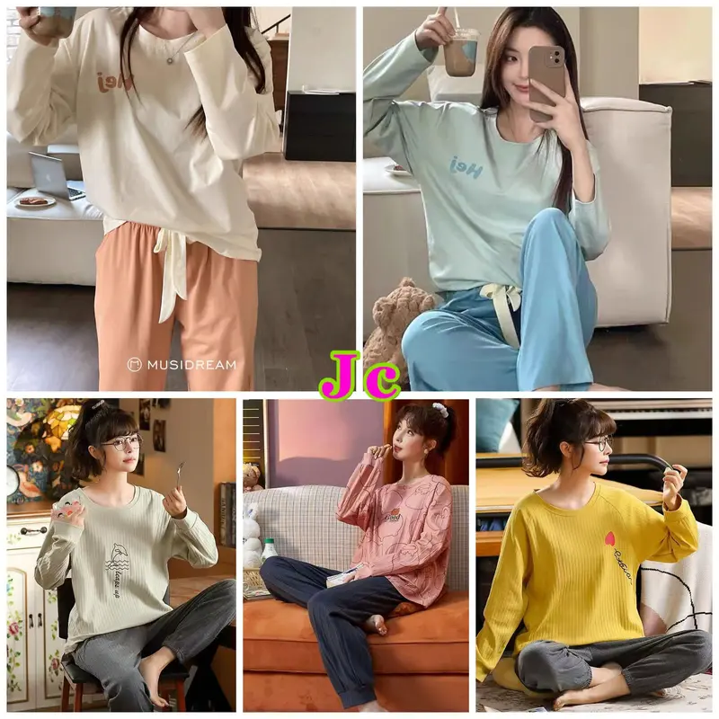 JC- Stelan Oversize Jogger PP / Piyama Oversizee IMPORT / piyama wanita Korean Style Kaos Celana panjang 8