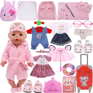 Cute Kitty Doll Clothes Dress Accessories For Born Baby 43cm Items &