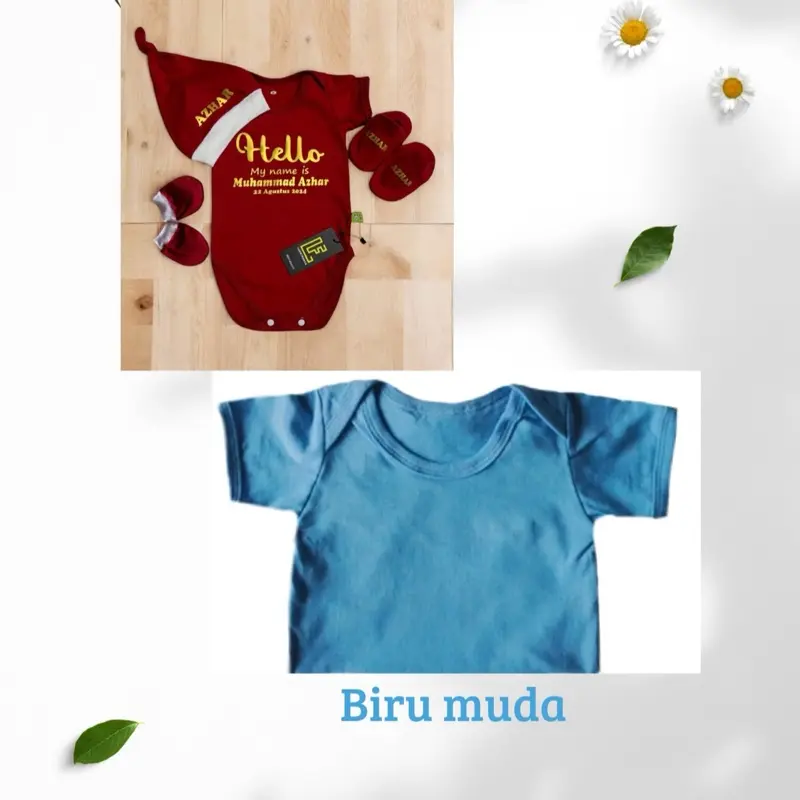 Biru Muda set topi