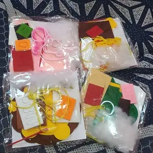 TOPER DIY Membuat Gantungan Kunci Tas Ganci Keychain Art Handmade Kain Flanel Prakarya Anak Art Mainan Edukasi Menjahit Motif Hewan Character Animal Lucu Aesthetic Estetik