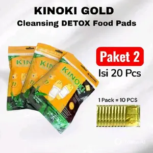 PROMO [PAKET 2 BOX] Kinoki Gold Foot Patch Koyo Detox Hand Masker Kaki 2 Box isi 20pcs