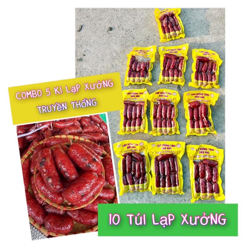 Combo 5 ki PHONG MY VÀNG Lạp xưởng truyền thống túi hút chân không 500 gam vị mặn ngọt