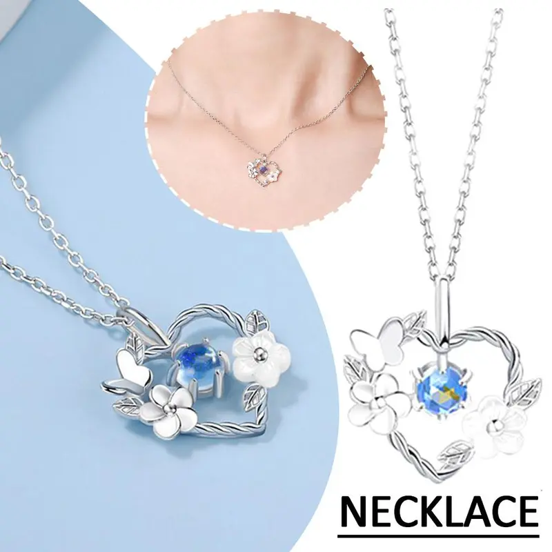 Vòng Cổ Hình Lông Vũ, Thời Trang Hàn Quốc, Vòng Cổ Cô Gái Trái Tim Hoa, Tình Yêu Thời Trang, 1 Chiếc, D2R8 6