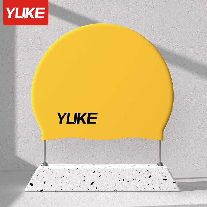 Mũ bơi silicon, YUKE, Độ đàn hồi và khả năng kéo cao, Thoải mái khi đeo mà không bị đau đầu, Thích hợp cho cả tóc dài, Thích hợp cho cả nam và nữ, Thích hợp cho nhiều chu vi đầu 5