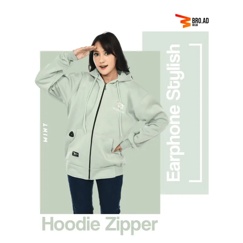 New Arrival Hoodie Zipper Bordir Timbul+Lubang Earphone Stylish by Broadwear 7