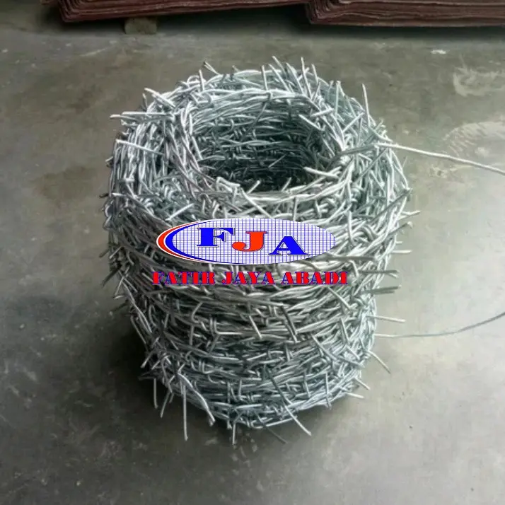 Kawat Duri Hot Dip Galvanis Tahan Karat 30 Meter Perroll - Harga Murah