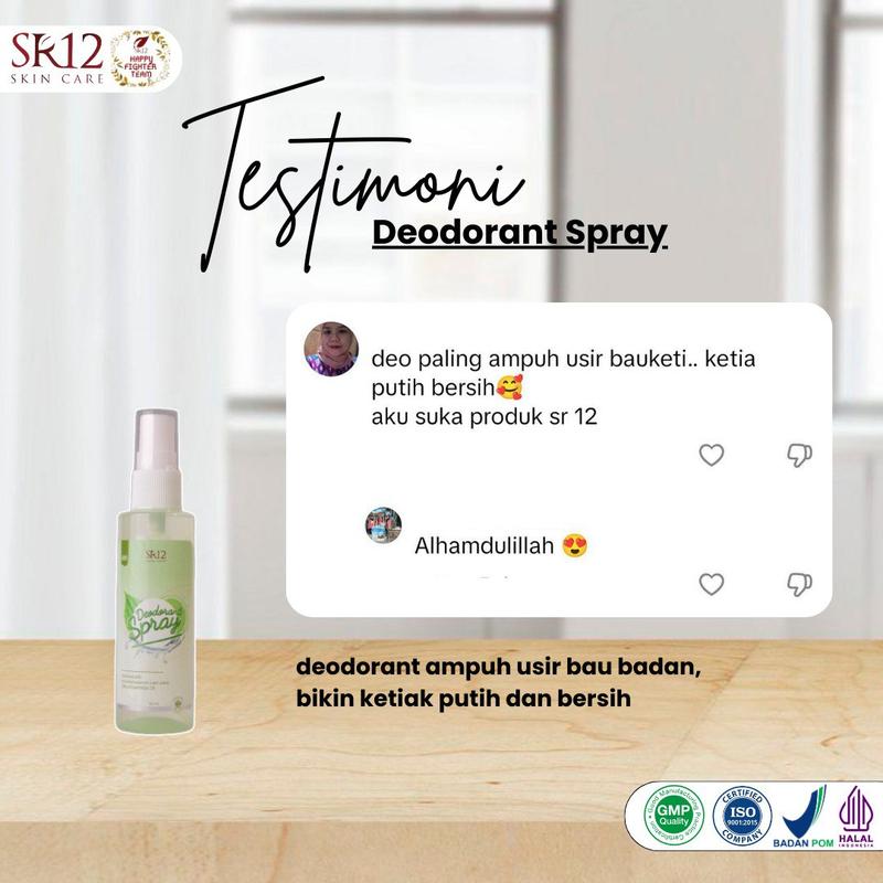 Product Introduction of Deodorant Spray SR12 Herbal Ampuh Atasi Bau Badan Keringat Berlebih Mencerahkan BPOM 1