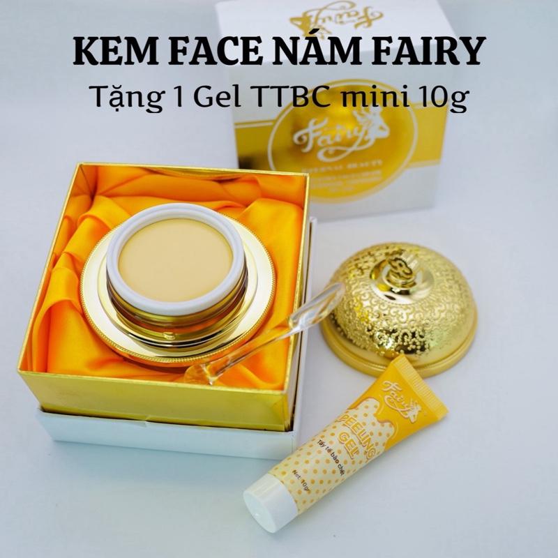 KEM FACE NÁM FAIRY Hỗ trợ mờ thâm, nám, tàn nhang, sáng da (tặng 1 Tuýp Gel Tẩy TBC + 1 Muỗng Thuỷ Tinh + 1 Sữa Rửa Mặt mini + 1 Gói Cấy Trắng 5g + 1 Kẹp Tóc) Skincare Dưỡng Ẩm Da Women Làm Đẹp Da